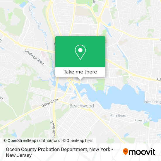 Mapa de Ocean County Probation Department