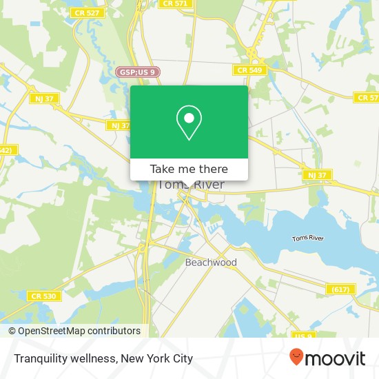 Tranquility wellness map