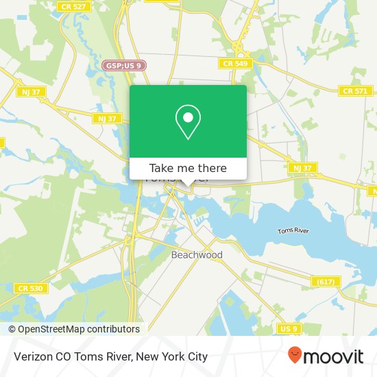 Mapa de Verizon CO Toms River