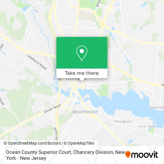 Ocean County Superior Court, Chancery Division map