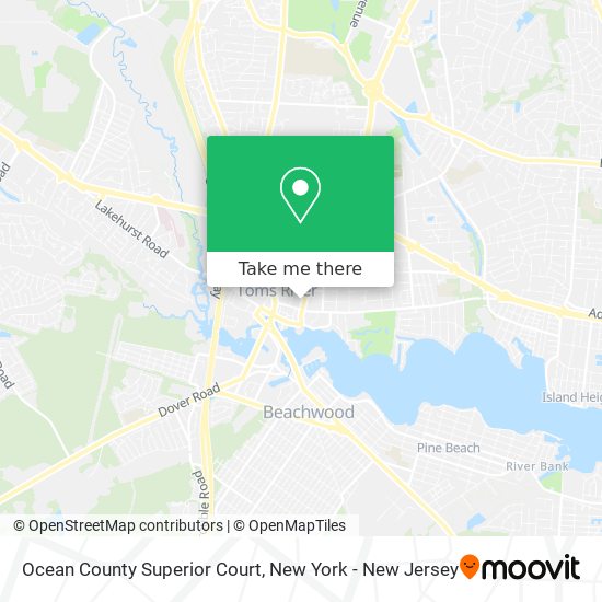 Mapa de Ocean County Superior Court