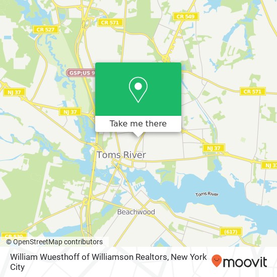 Mapa de William Wuesthoff of Williamson Realtors