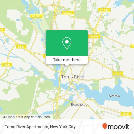Toms River Apartments map