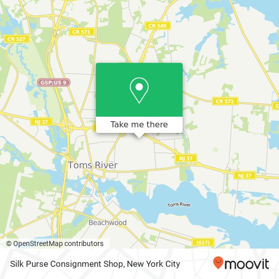 Mapa de Silk Purse Consignment Shop