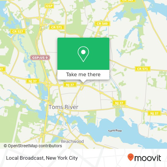 Mapa de Local Broadcast