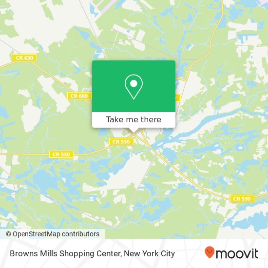 Mapa de Browns Mills Shopping Center