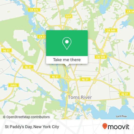 St Paddy's Day map