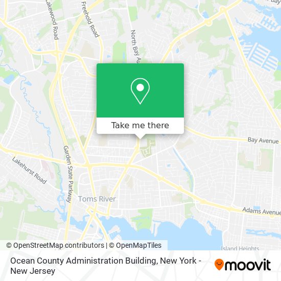 Ocean County Administration Building map
