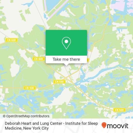 Deborah Heart and Lung Center - Institute for Sleep Medicine map