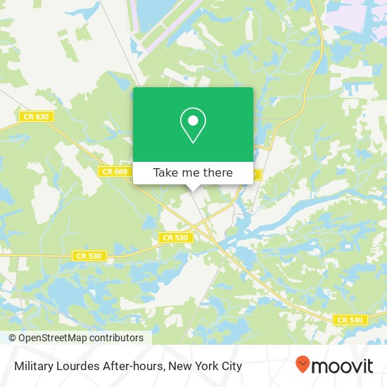 Military Lourdes After-hours map