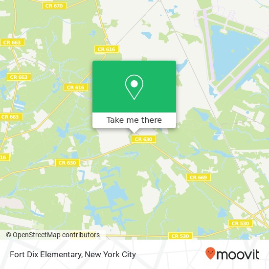 Fort Dix Elementary map