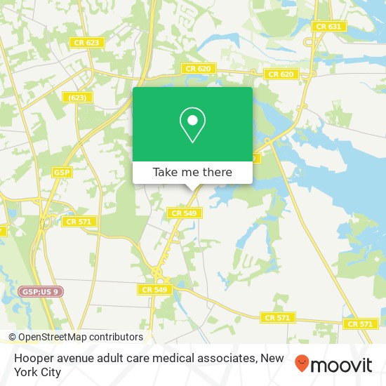 Mapa de Hooper avenue adult care medical associates