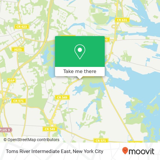 Mapa de Toms River Intermediate East