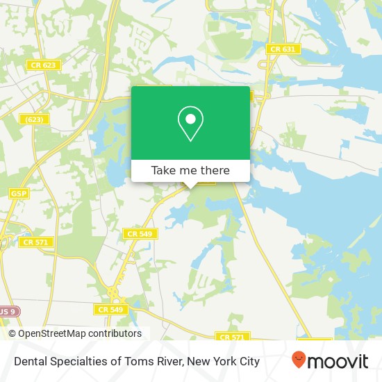 Mapa de Dental Specialties of Toms River