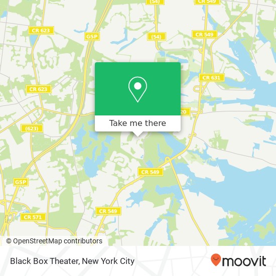 Mapa de Black Box Theater