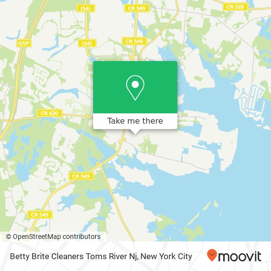 Mapa de Betty Brite Cleaners Toms River Nj