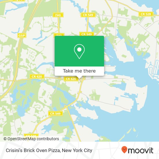 Crisini's Brick Oven Pizza map