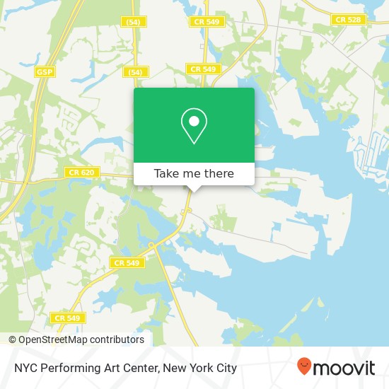 Mapa de NYC Performing Art Center
