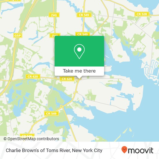 Mapa de Charlie Brown's of Toms River