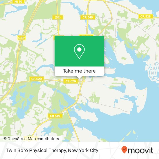 Twin Boro Physical Therapy map
