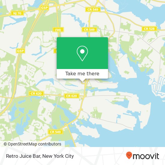 Mapa de Retro Juice Bar