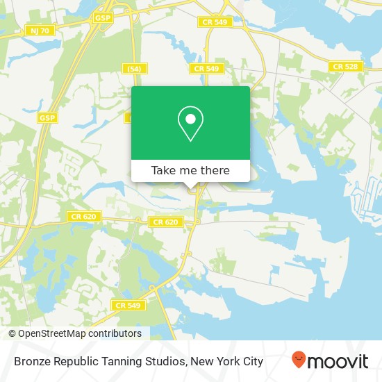 Mapa de Bronze Republic Tanning Studios