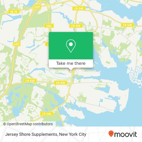 Mapa de Jersey Shore Supplements