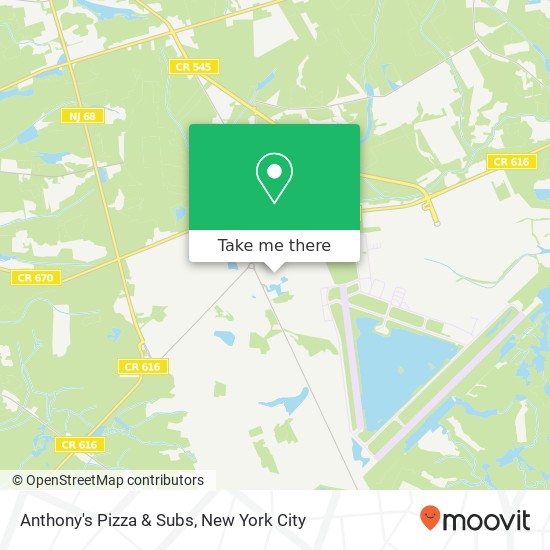 Anthony's Pizza & Subs map