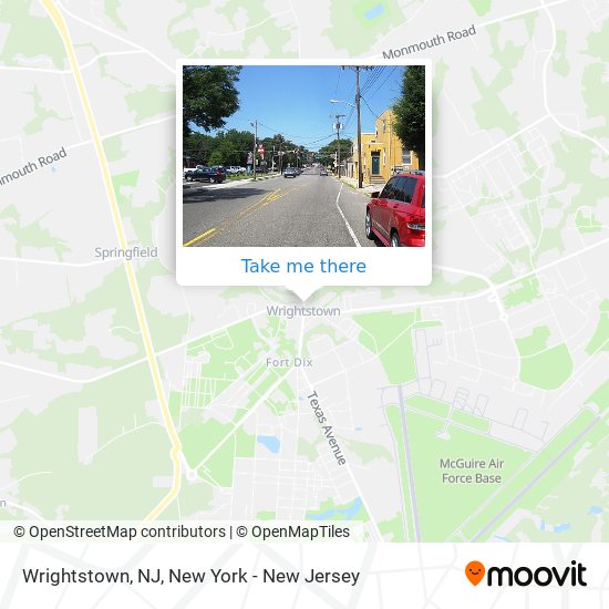 Wrightstown, NJ map