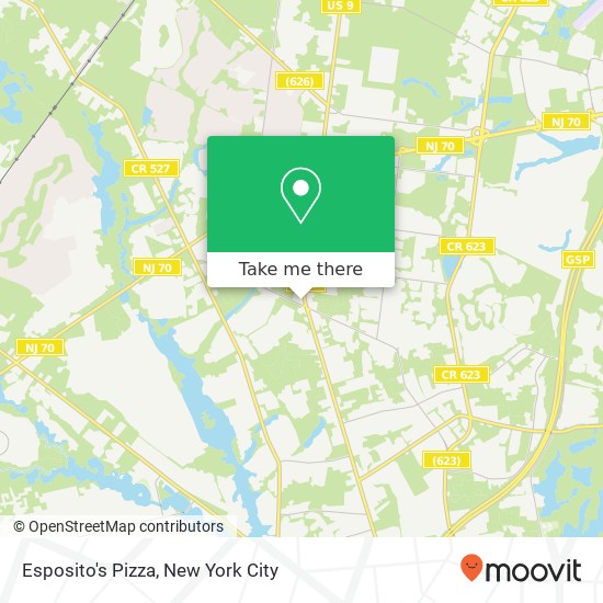 Esposito's Pizza map