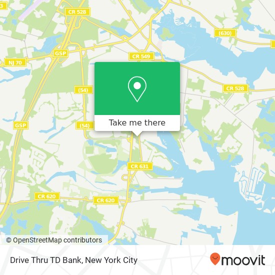 Drive Thru TD Bank map