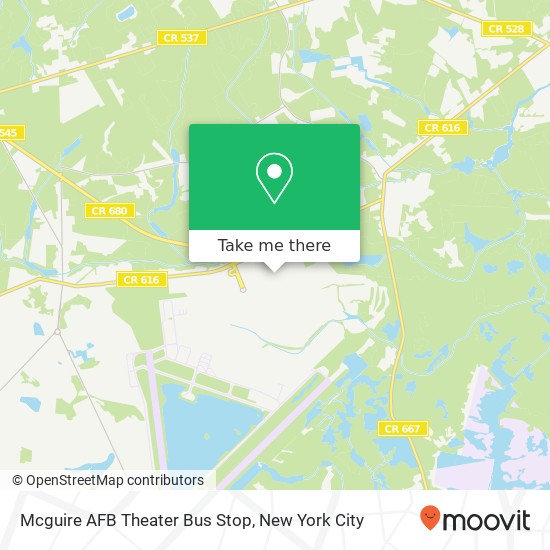 Mapa de Mcguire AFB Theater Bus Stop