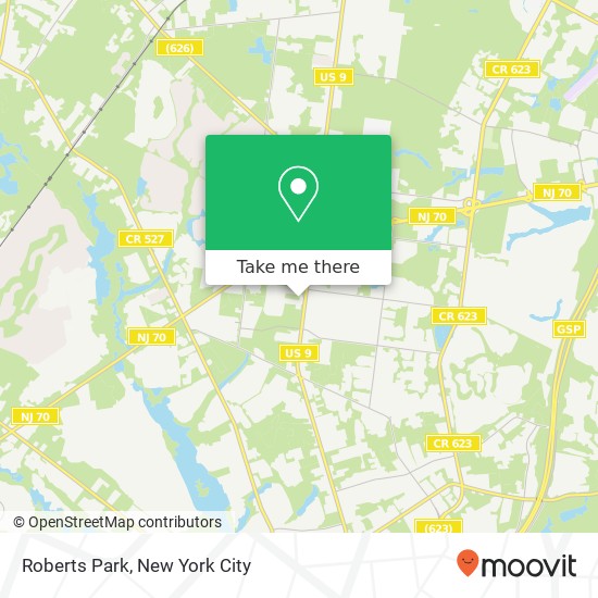 Roberts Park map