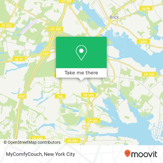 Mapa de MyComfyCouch