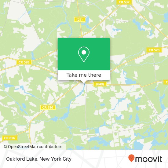 Oakford Lake map