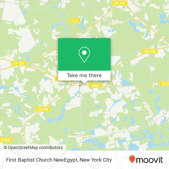 First Baptist Church NewEgypt map