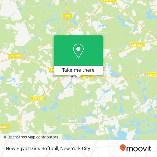 New Egypt Girls Softball map