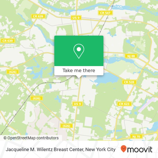 Mapa de Jacqueline M. Wilentz Breast Center