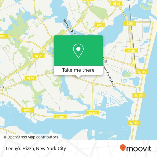 Lenny's Pizza map