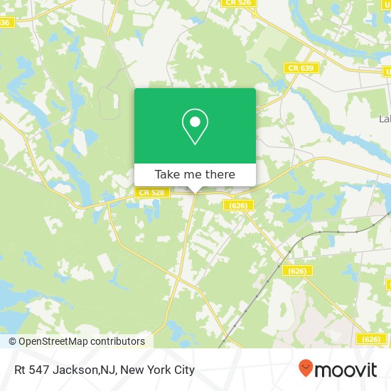 Rt 547 Jackson,NJ map