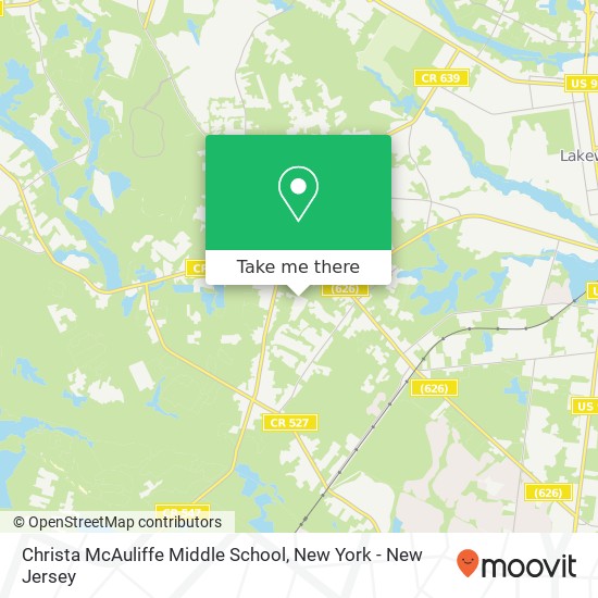 Christa McAuliffe Middle School map