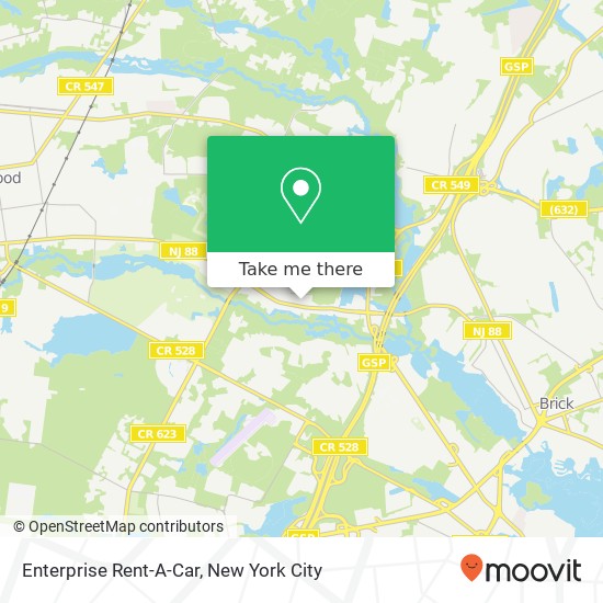 Enterprise Rent-A-Car map