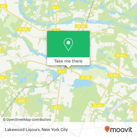 Lakewood Liqours map