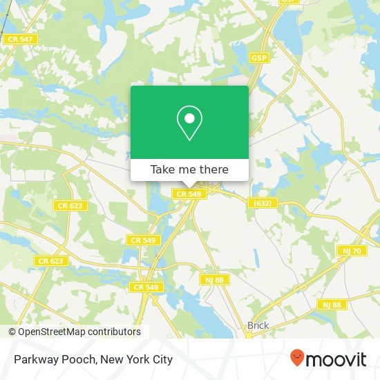 Parkway Pooch map
