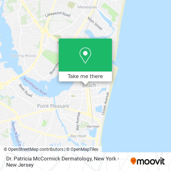 Dr. Patricia McCormick Dermatology map