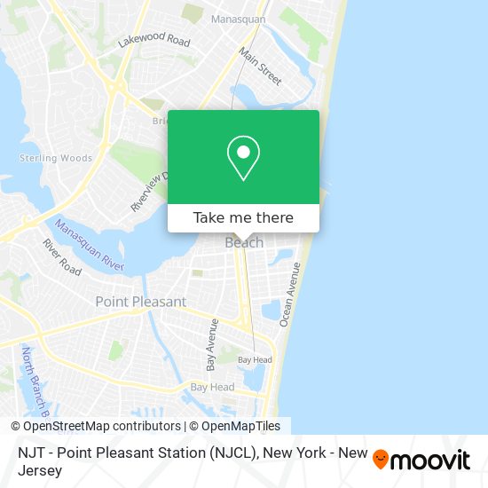 Mapa de NJT - Point Pleasant Station (NJCL)