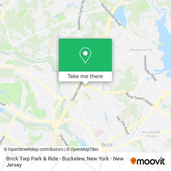 Brick Twp Park & Ride - Buckelew map