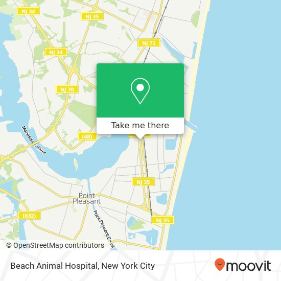 Beach Animal Hospital map