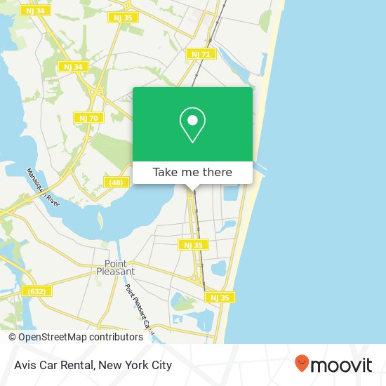 Mapa de Avis Car Rental