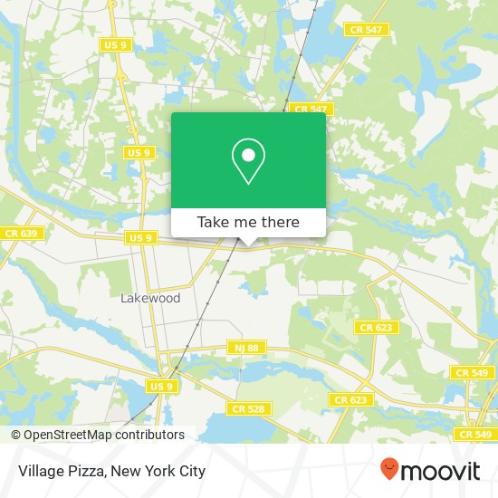 Village Pizza map